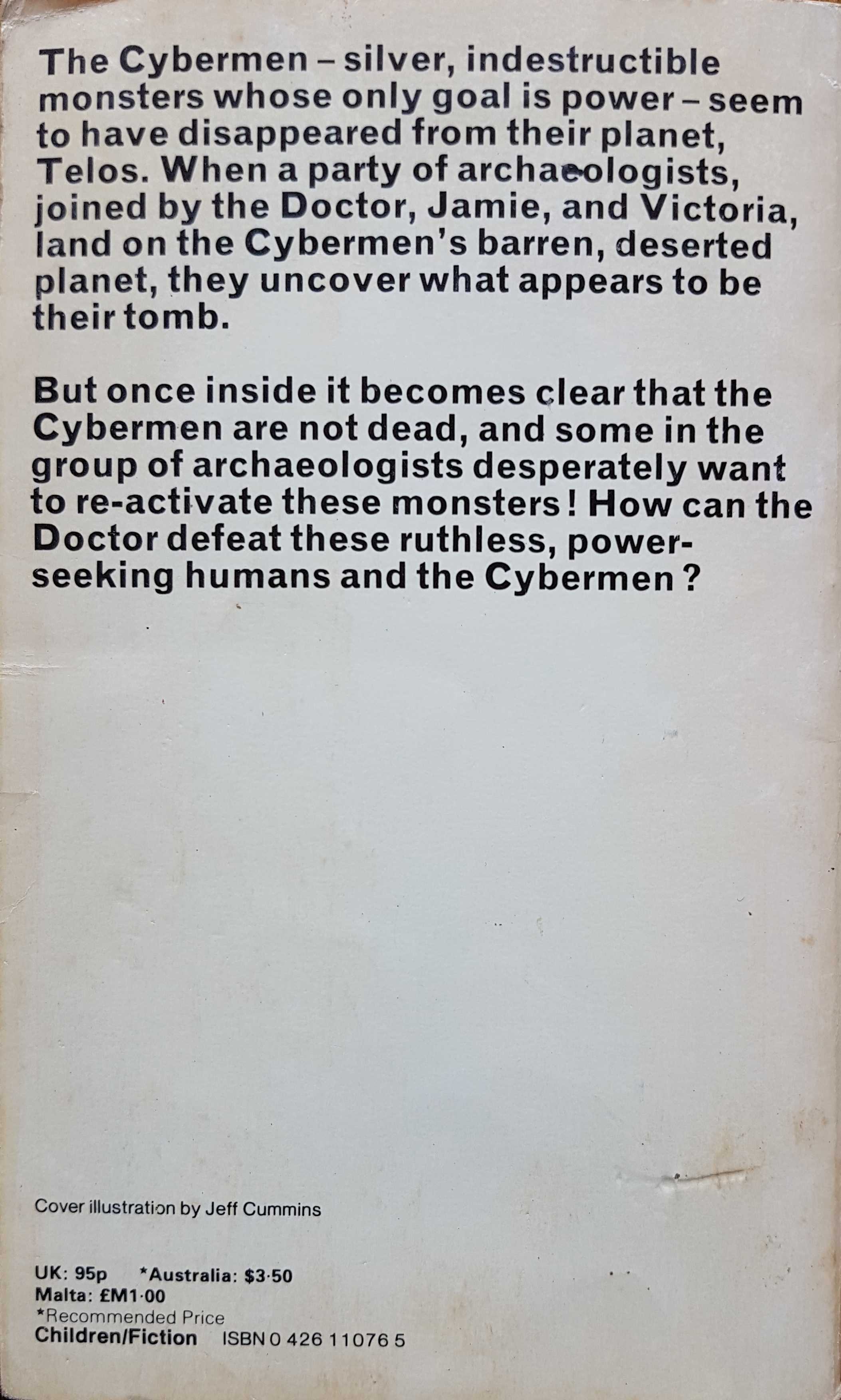 Picture of 0-426-11076-5 Doctor Who - Tomb of the Cybermen by artist Gerry Davis from the BBC records and Tapes library